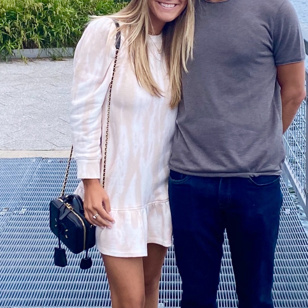 Ulla Johnson Eli Ruffled Tie-Dyed Cotton Jersey Mini Sweatshirt Dress - Picture 5 of 7